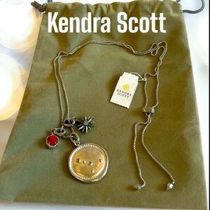Kendra Scott Rhodium Plated Cancer ♋️ Charm Necklace NWT